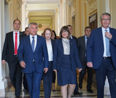 3 June 2019 National Assembly Speaker Maja Gojkovic and Russian State Duma Speaker Vyacheslav Volodin